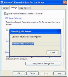 Firewall client settings 